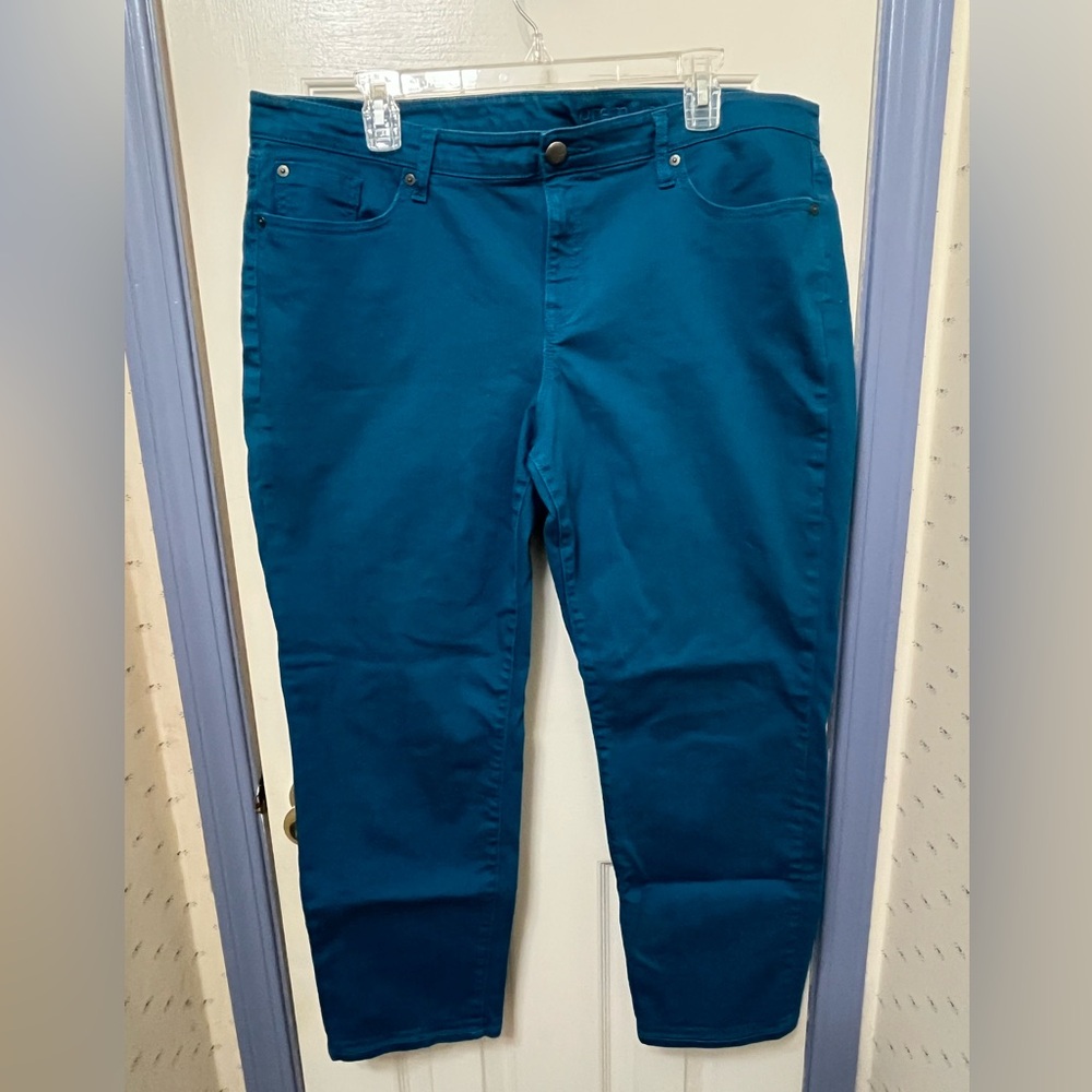 GAP Women’s Skinny Ankle Pants in (Teal) Blue, Size 16